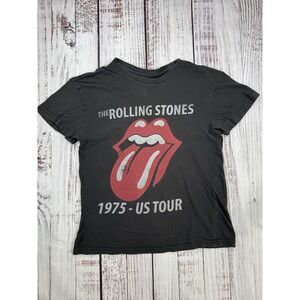 The Rolling Stones Graphic T-Shirt Men's Short Sleeve Classic 1975 Size Small